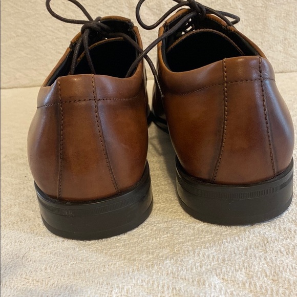 Aldo Brown Distressed Leather Oxford Shoes Business Corporate Formal Vintage - Picture 5 of 11